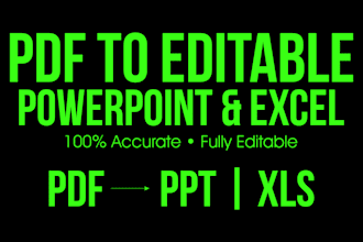 convert PDF to editable powerpoint or excel with accurately
