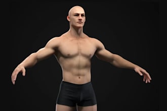 rig nsfw 3d realistic character model, ue game blender rig daz3d topology iclone