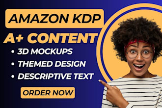 design amazing a plus content for amazon kdp, a plus content, kdp a plus content