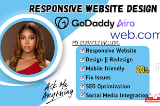 design and redesign godaddy website godaddy airo web com godaddy design website