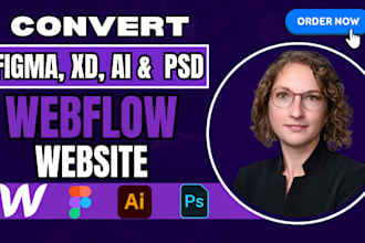 design, redesign, fix, update, develop webflow website, convert figma to webflow