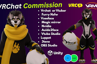 model 3d vrchat avatar, vtuber model, furry nsfw, 3d game model, vseeface