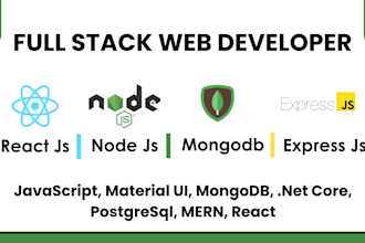 be full stack web developer using react js node js mongodb