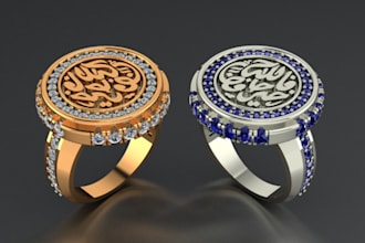 design jewelry cad design and render it