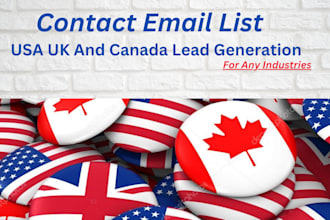 compile a contact email list of USA UK and canada companies