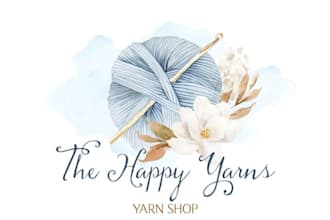 draw boutique handmade crochet knitting logo design