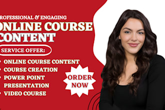 online course content, scriptwriter ppt slides training video course creation