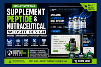 design supplement, peptides website, research peptide, fda compliance, coas