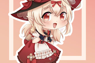 make cute chibi ilustrations for you
