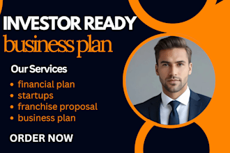 write investor ready business plan, financial plan, franchise proposal