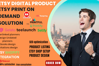 etsy digital products hyperlinked planner etsy print on demand printful printify