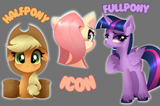 draw your character pony from my little pony