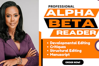 beta read and critique developmental editing, alpha reader, structural editing