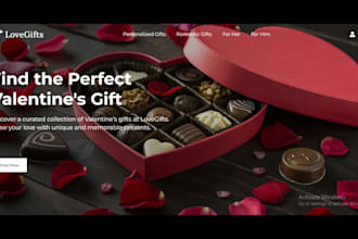 build a valentine gift valentine store flower store gift store shopify store