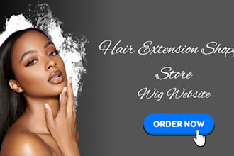 design hair extension shopify store hair website wig store wig website seo