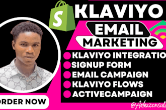 klaviyo email marketing flows shopify ecommerce sales email campaign automation