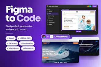 convert figma to wordpress, figma to elementor, figma to HTML, figma to react