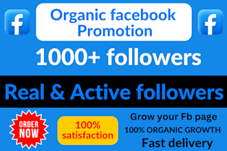 add your 1000 facebook like, followers organically