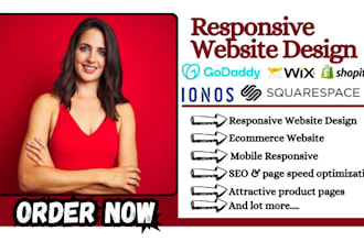design your german or english website on wix shopify godaddy ionos squarespace
