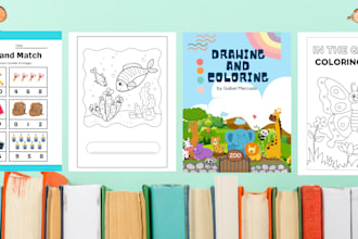 create kids activity book kids workbook coloring pages children book, worksheets