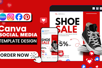 do elegant canva social media post for facebook, pinterest and instagram feed
