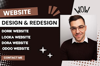 do dora website, looka website, framer, dorik  odoo website, wix website