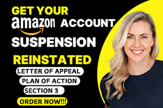 do amazon suspension appeal letter writing, poa account asin reinstatement
