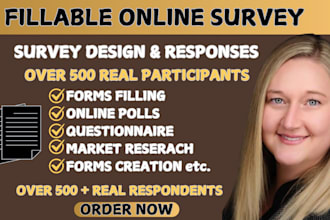 provide 500 survey respondents to fill online survey google form, jotform, poll