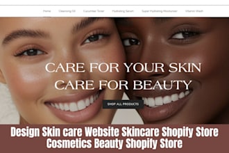 design skin care website skincare shopify store cosmetics beauty shopify store