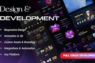 design and develop unique high end animated website