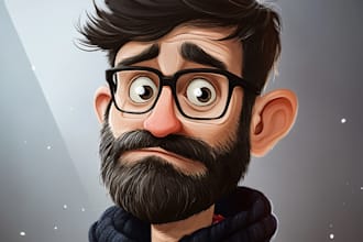 design premium caricature character