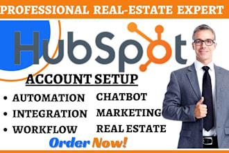 do hubspot setup real estate crm consultation marketing hub chatbot automation