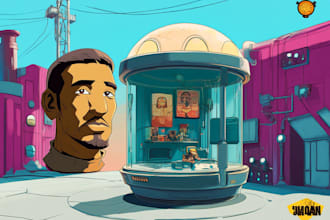 turn you in a futurama style art