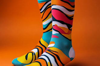 create beautiful socks design