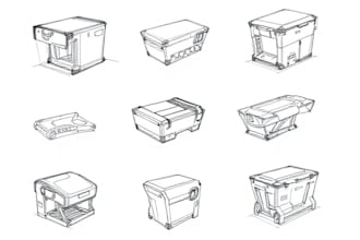 draw your product concept sketches for your design