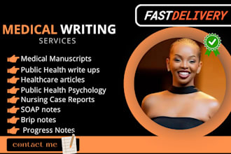 write public health, healthcare, nursing, psychology articles and case reports