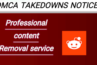 takedown leaked and infringement content of reddit under dmca