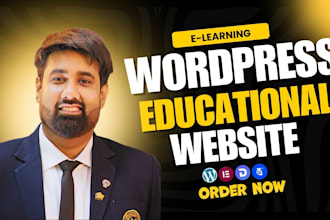 build lms website or educational website using wordpress