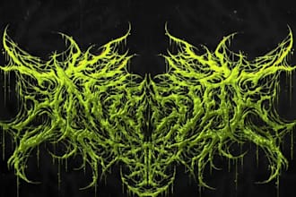 make brutal death metal, deathcore, black metal band logo