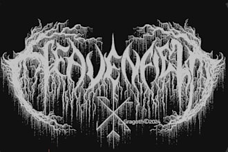 make brutal death metal, deathcore, black metal band logo