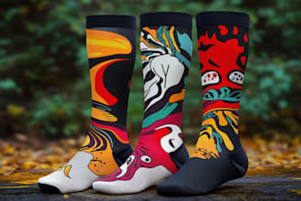 design custom and unique socks design