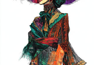 draw a fashion or editorial illustration, sketch, commercial