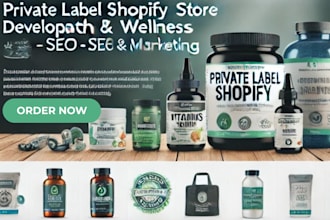 private label shopify store, supplement store, supplement website, store