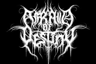 create hardcore or metal band logo design
