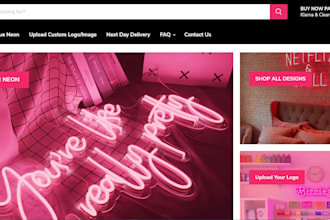design neon shopify store wix neon sign ecommerce website neon shopify store