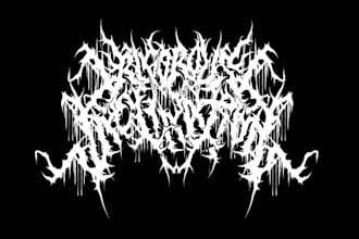 design dj, music, band, edm, typography, metal band logo