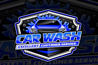 make auto detailing, automotive and car wash logo for you