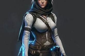 do star wars, game character or sci fi game character art