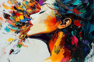 draw abstract painting art or color abstract art