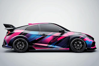 do racing car wrap design, racing car wrap